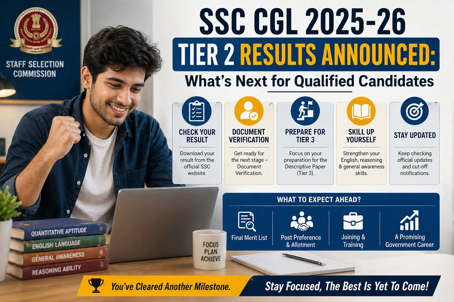 SSC CGL 2025-26 Tier 2 Results Announced: What’s Next for Qualified Candidates  
