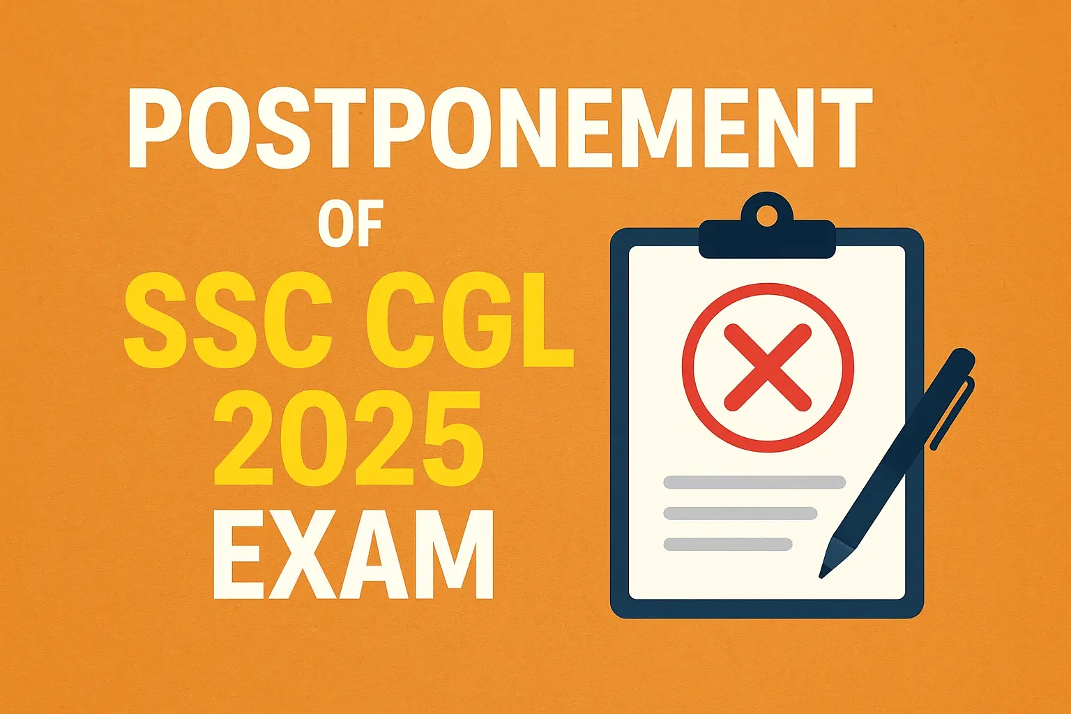 Postponement of SSC CGL 2025 Exam