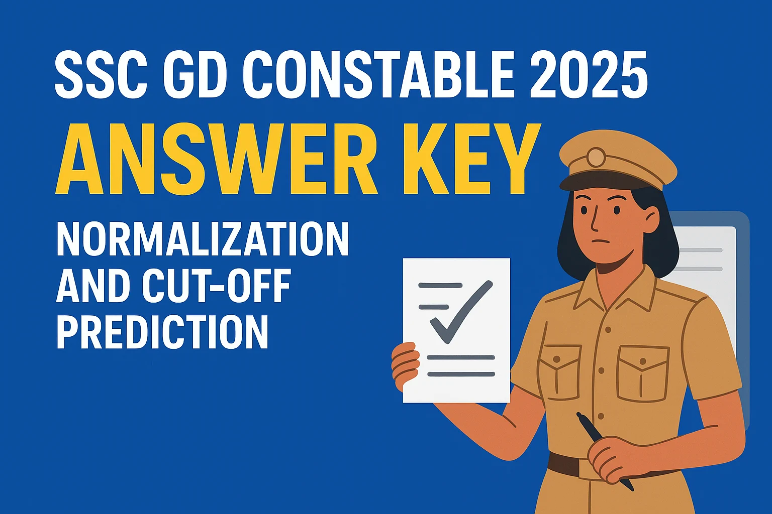 SSC GD Constable 2025 Answer Key – Normalization and Cut-off Prediction