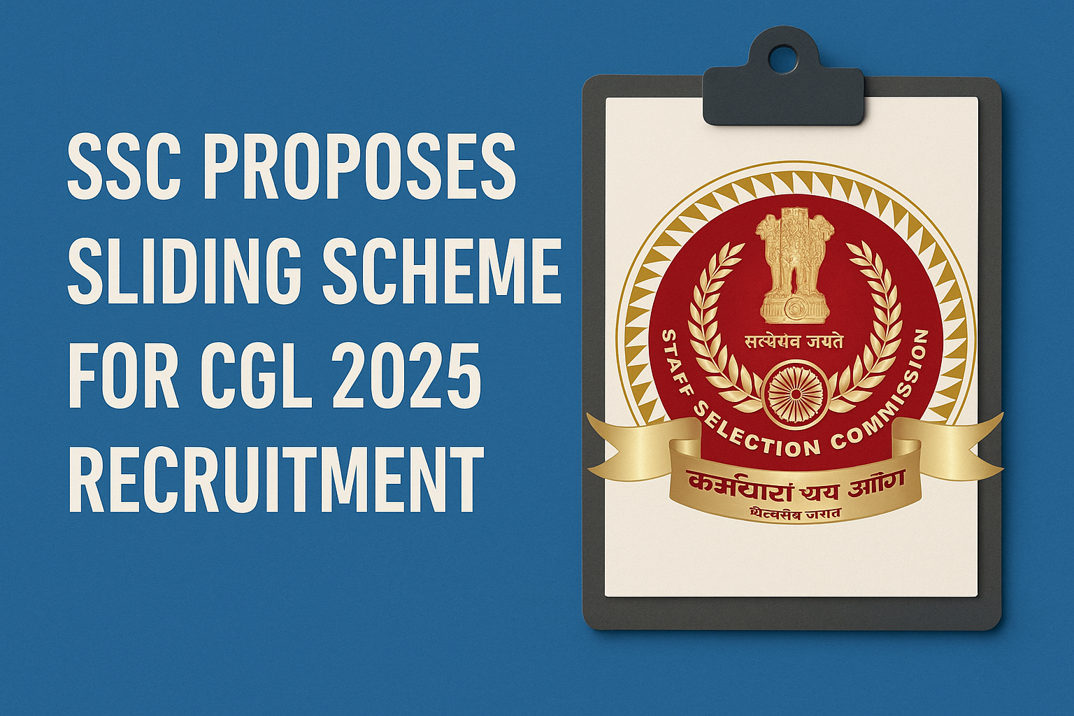 SSC Proposes Sliding Scheme for CGL 2025 Recruitment